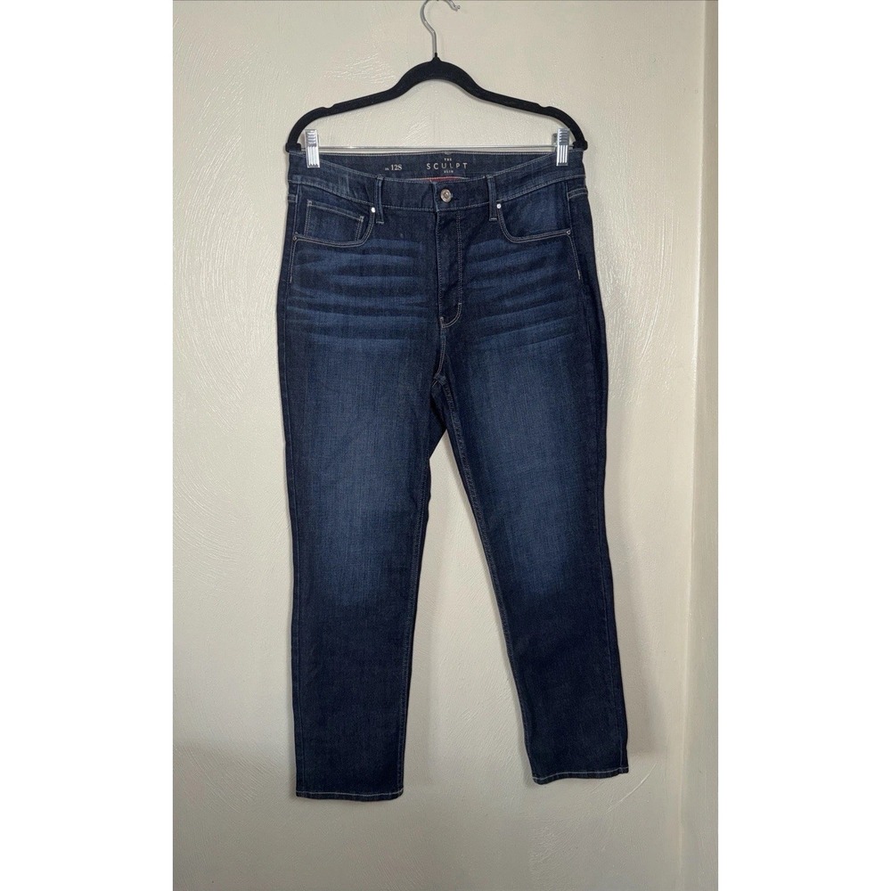 WHBM White House Black Market The Sculpt Slim Jeans Womens 12S Blue Dark Wash
